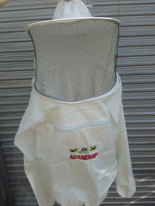 Пчеларски блузон детски плътен бял- пчеларско облекло