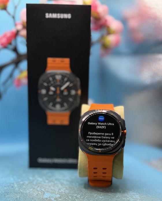 Samsung Galaxy Watch Ultra (2025), 47mm, LTE, 64GB, Titanium Gray + Orange Band