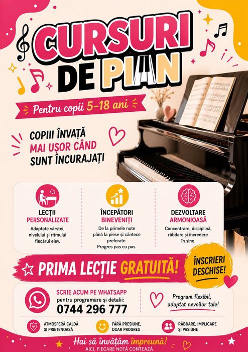 Lecții de Pian și Teoria Muzicii
