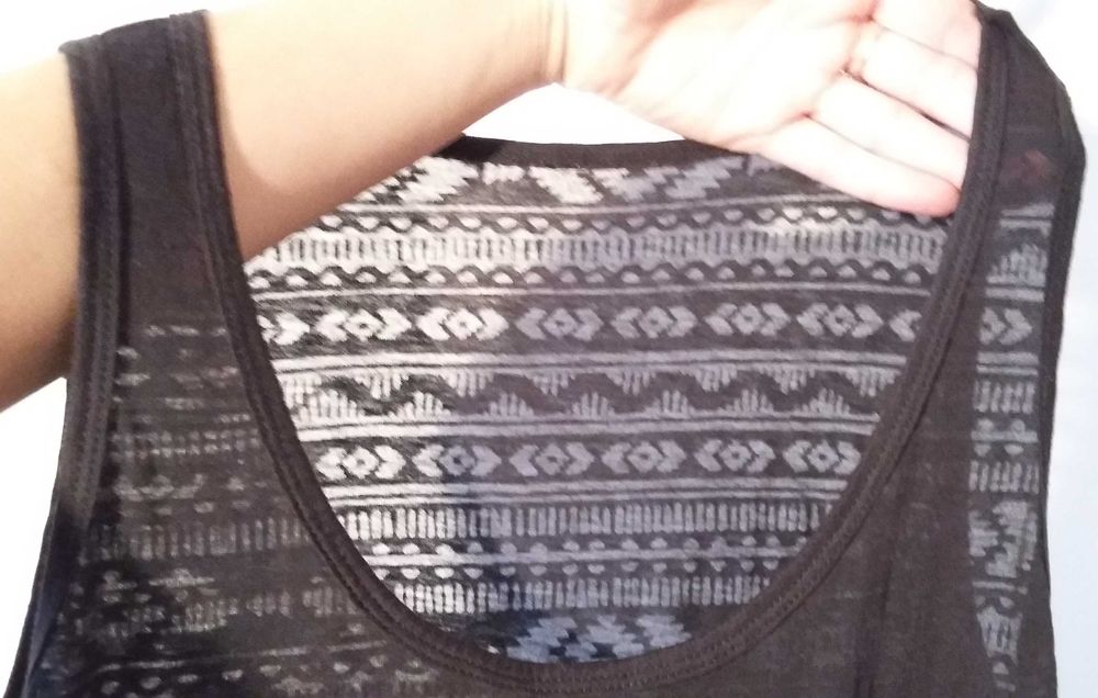 Rochie MAXI neagra semitransparenta Etno snur satin bumbac fin elastic