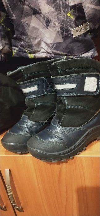 Кожаные сапоги. Зима