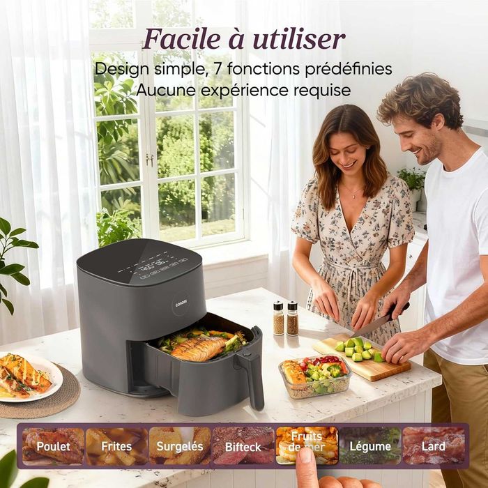 Фритюрник/Еър фрайър с горещ въздух Cosori Pro LE 4.7L (CAF-L501) 1500W