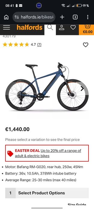 Bicicleta electrica Carrera E Vulcan G