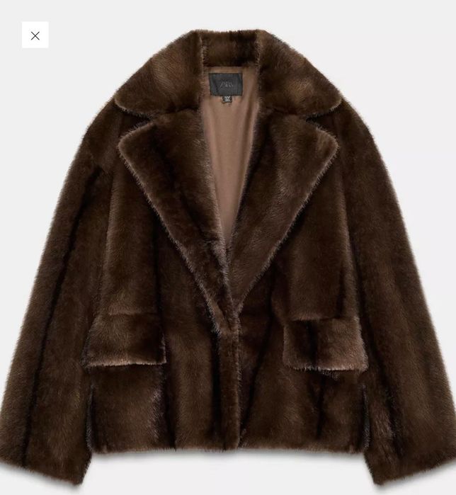 Палто шуба Zara голям размер, ново