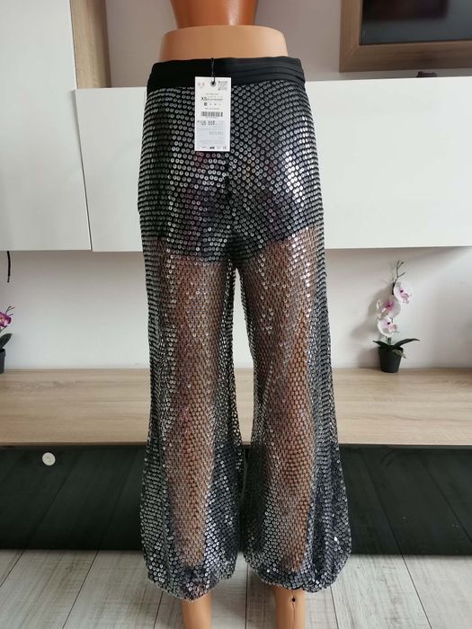 Pantaloni disco Zara noi cu eticheta mărime XS