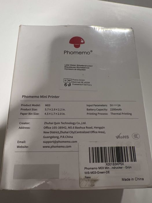 Imprimanta portabila de buzunar Phomemo M03 Noua Sigilata