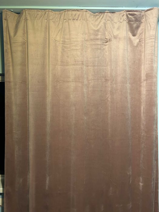 Set 2 draperii roz pudra, 2.40m, stare excelenta