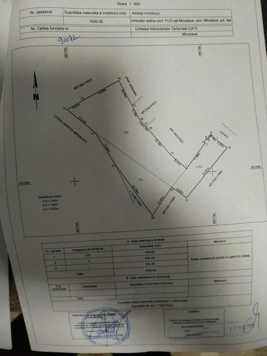 Teren 1000 mp, Miroslava – Zonă excelentă pentru dezvoltatori