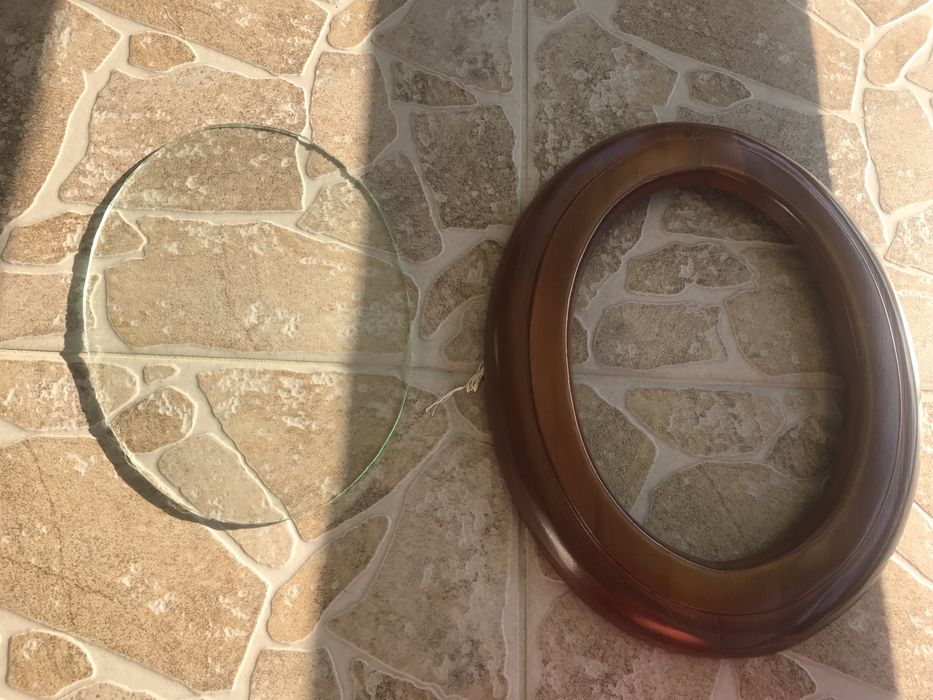 Елипсовидна рамка за картина/гоблен от масив