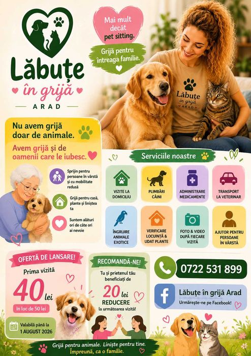 Lăbuțe în grijă Arad - îngrijirea animalelor la propriul domiciliu