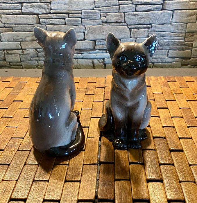 #0012# Порцеланови фигурки "Сиамски котки". "Zillermahler" 70-те год..