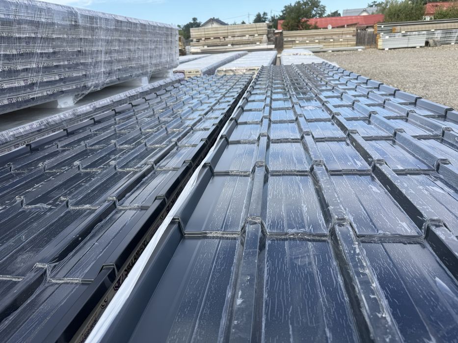 Imitatie Tigla Gri antracit panouri sandwich acoperis