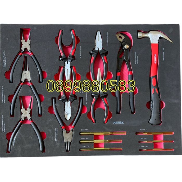 Шкаф с инструменти със 7 чекмеджета 5 пълни Hawek