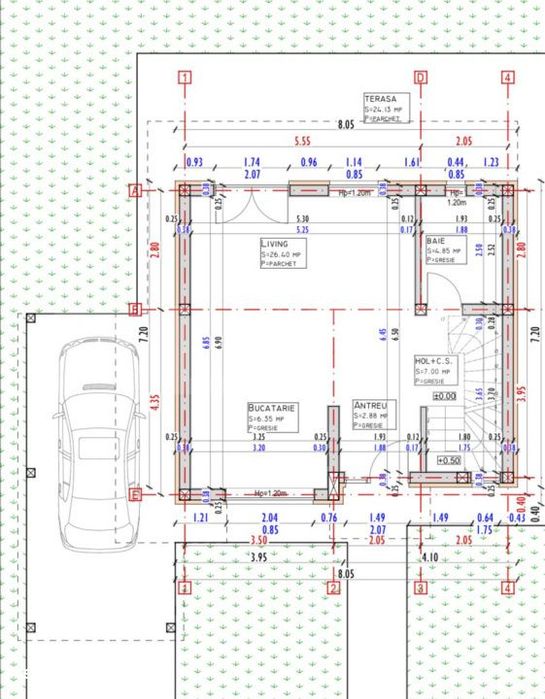 Casa individuala 110 mp utili, 400 mp teren, finisata modern, Luna de