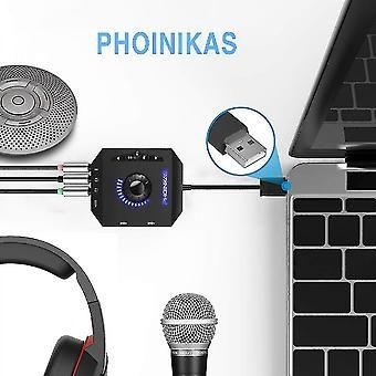 Sound Card  T10 External , Phoinikas Usb Audio Adapter
