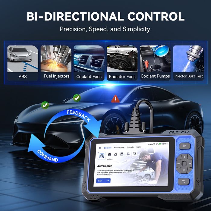 Промоция MUCAR 632  2025г.WiFi Професионална/Диагностика./OBD2 Бг.Меню.