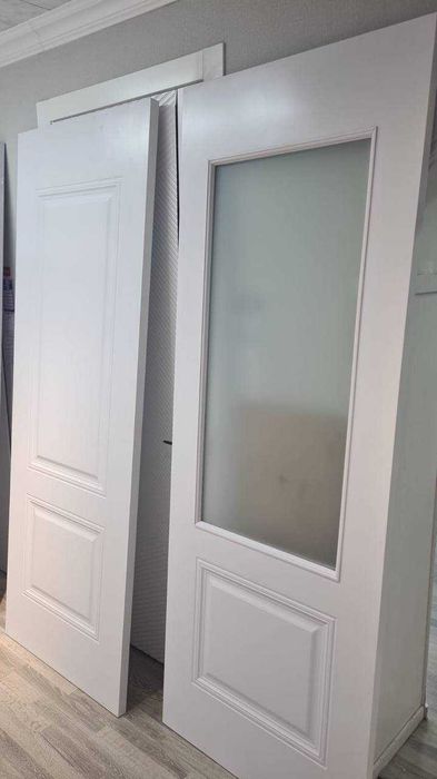 Дешевые высокие двери 2200 2,2 м в эмали Россия цена 35000 комплект