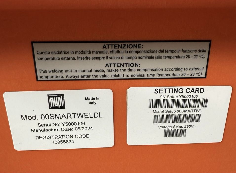 Aparat de sudura prin electrofuziune Nupi Italian cu protocol 160 mm