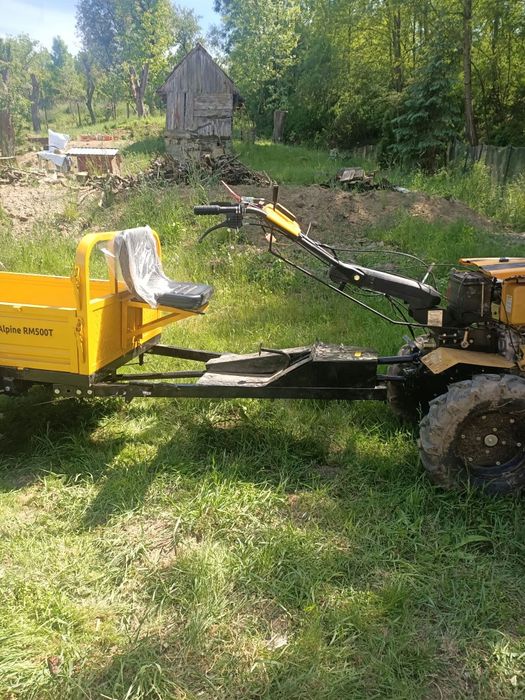 Motocultor cu tractiune 4x4 Progarden Campo 1273 Alpine, 12CP, diesel, pornire electrica, remorca ProGARDEN Campo RMT500T, cu tractiune, roti agricol
