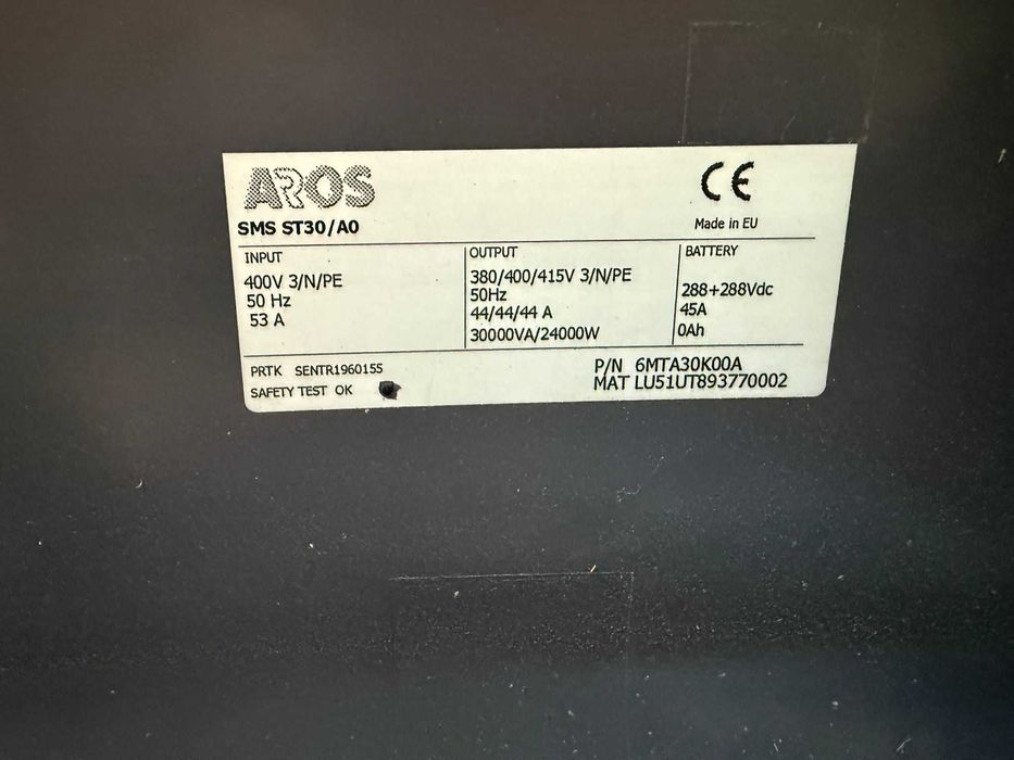 UPS Aros ST30, 30 kva