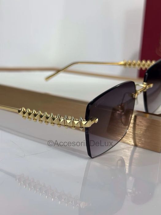 Ochelari de Soare Cartier CT0545S Polarised Noi Full Box Verificare Colet Gold