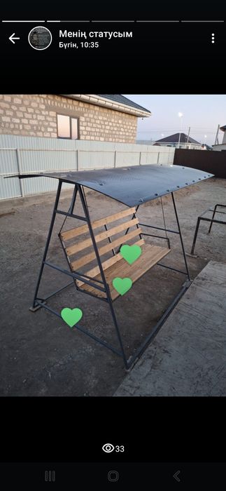 Качеля жаңа жасалған качественно