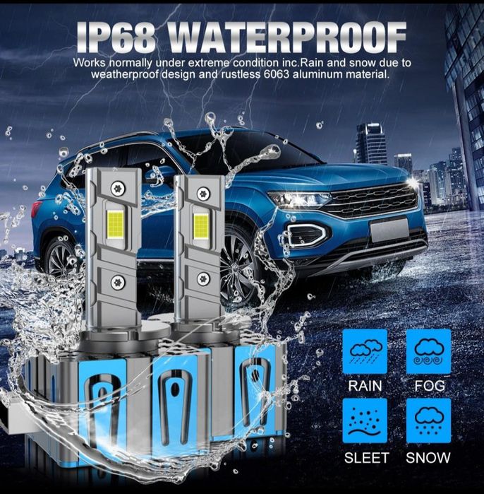 Becuri LED D2S D2R  Canbus  12V-24V  60000LM set 2buc