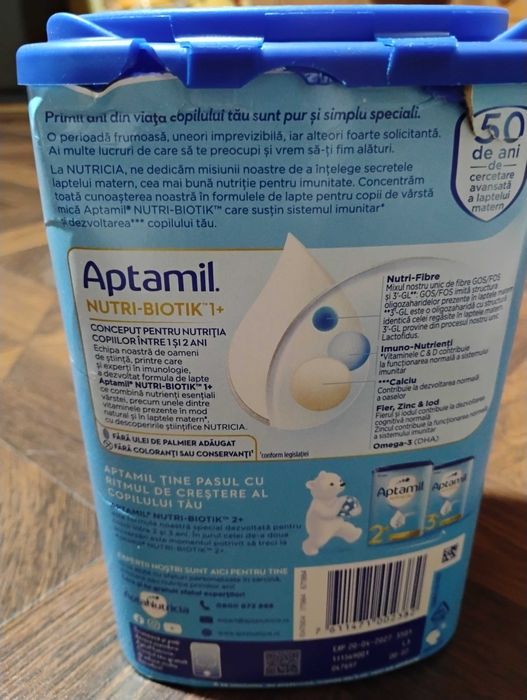 Vând 1 cutie de Aptamil 1+ ,Sigilat, Nou, nvalabilitate 20.04.20