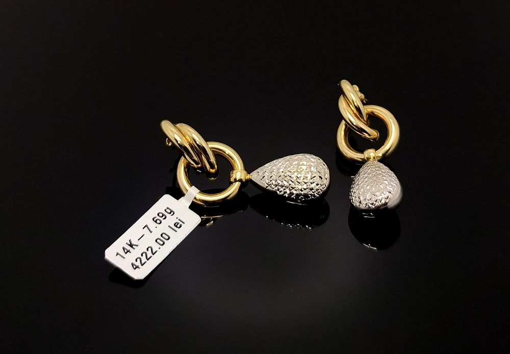 Bijuteria Royal cercei din aur 14k 7.69 gr