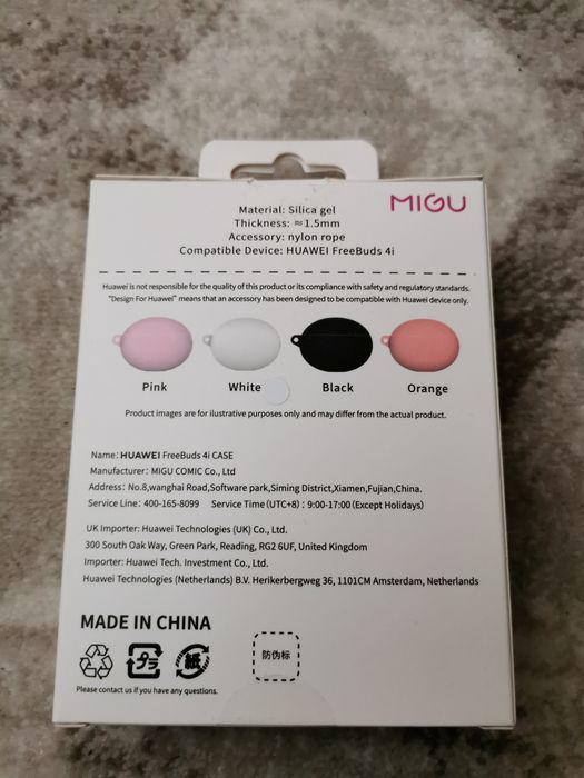 Freebuds 4i-husă silicon albă-sigilată- premium