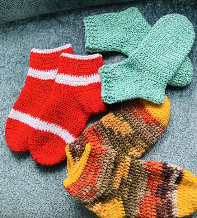 Ciorapi grosi realizati manual