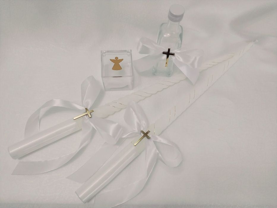 Комплект за кръщене, подарък за кръстници, за кумове, кутия за пари