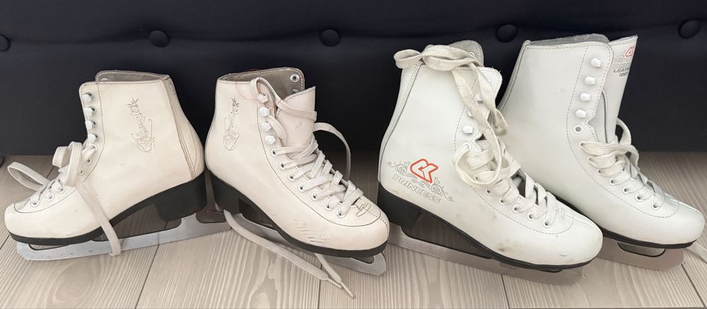 Коньки детские белые!
