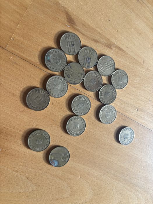 monede 50 bani an 2005,2006,2007,2008,2009