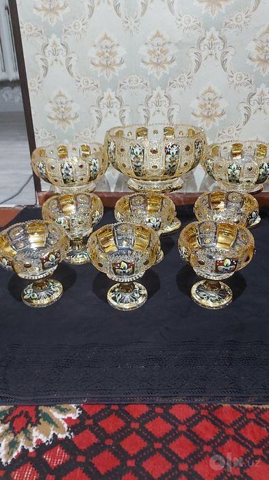 Богема золотая  вазы  золотые