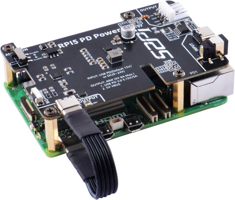 Placă expansiune GeeekPi PD Raspberry Pi 5 8GB 4GB,switch always-on