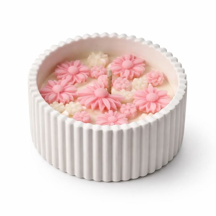 Соеви свещи с цветя