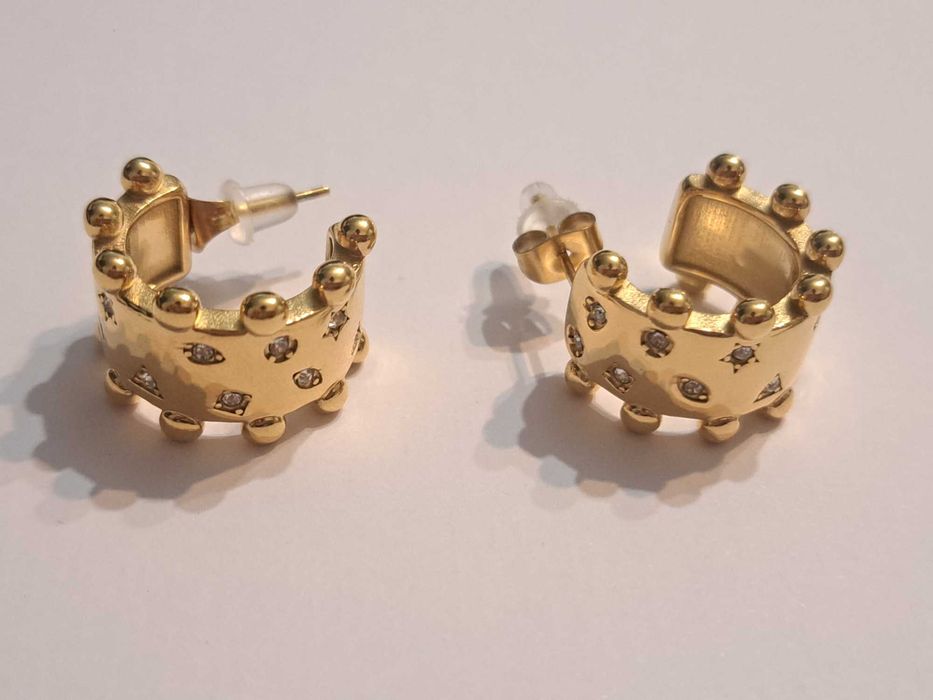 Cercei placati cu aur 18 k
