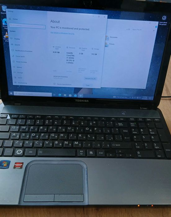 Toshiba Satellite i7 SSD
