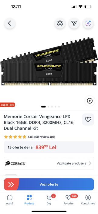 Memorie RAM 16GB DDR4
