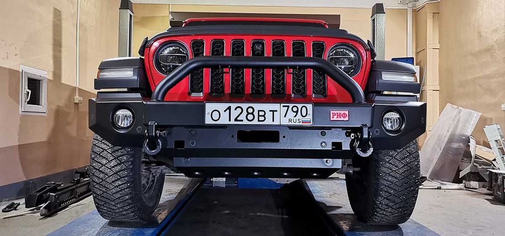 Бампер РИФ силовой передний Jeep Wrangler