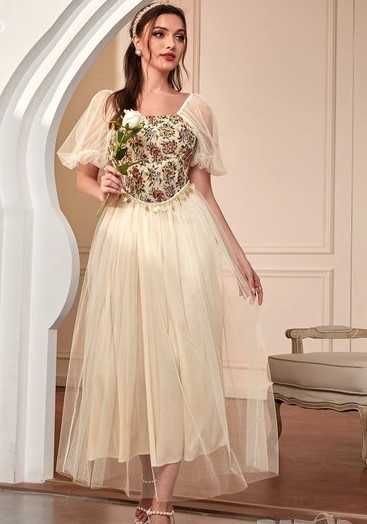 Бяла рокля дантела, Бяла рокля, Официална рокля пайети, Елегантна рокл