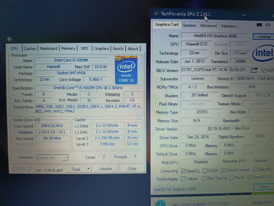 Laptop Lenovo Thinkpad L540, Core i5 4200m, 4gb ram, sshd 500gb