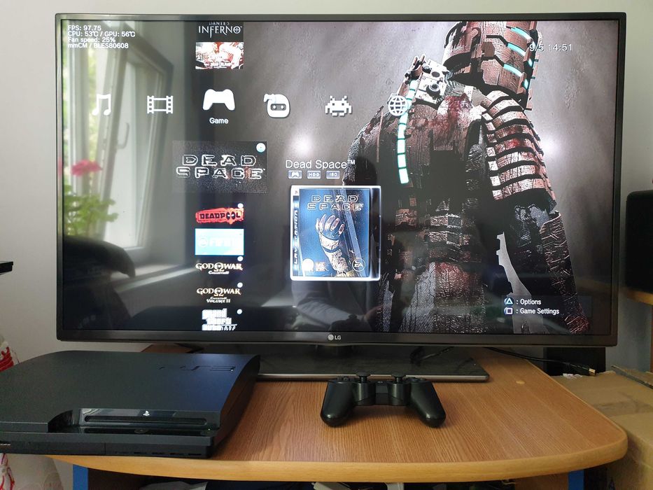 PS3 modat HEN 250 GB + 30 jocuri (GTA V, Red Dead, God of War, NFS)