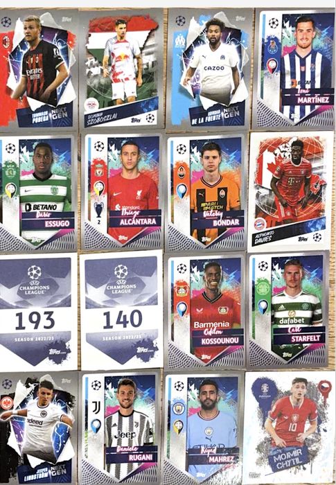 Cartonașe fotbaliști Panini, Match Attax și Abtibilduri