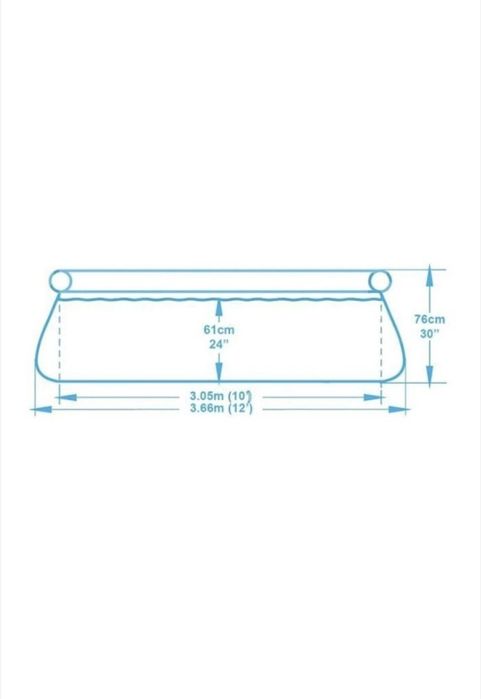 Piscina gonflabila,rotunda,cu filtru,366×76 cm,Bestway