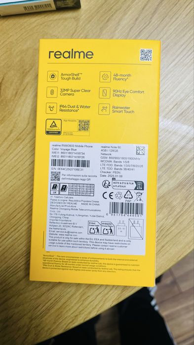 Телефон Realmi note 60 с бежични слушалки