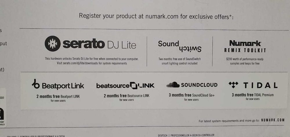 Consola/Controller/Mixer DJ Numark