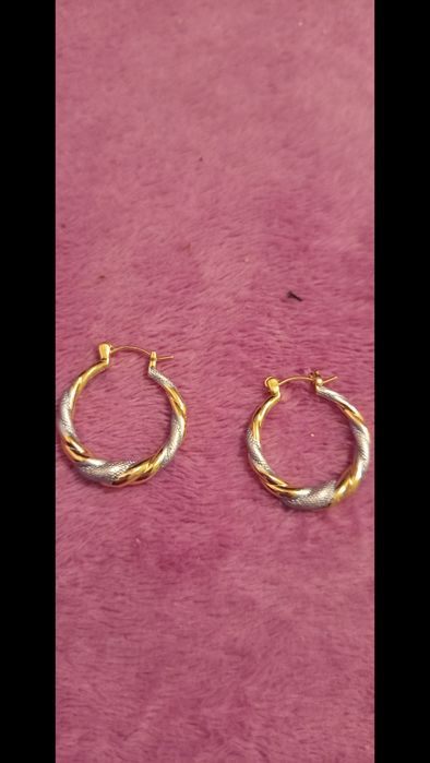 Cercei cupru doua culoare vintage elegante zi și seara