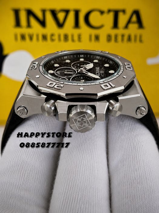 INVICTA Akula leather olive green 58 mm, Инвикта нов мъжки часовник